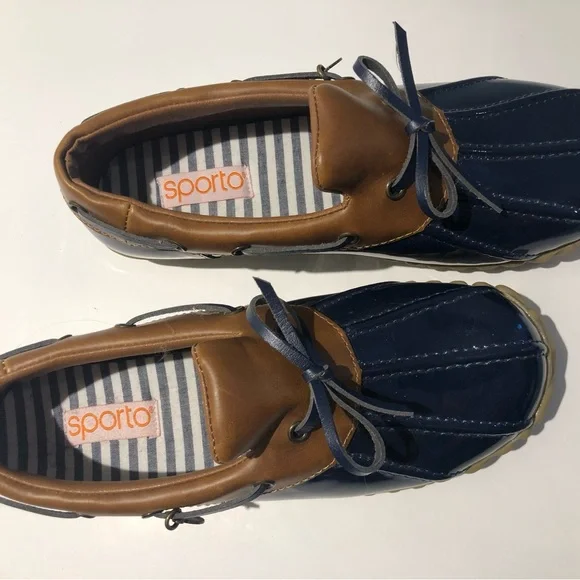 Sporto blue duck rain shoes 10 - Picture 2 of 4
